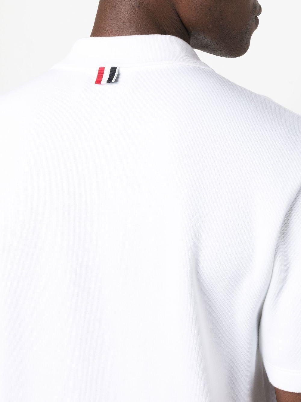 RWB-stripe cotton polo shirt