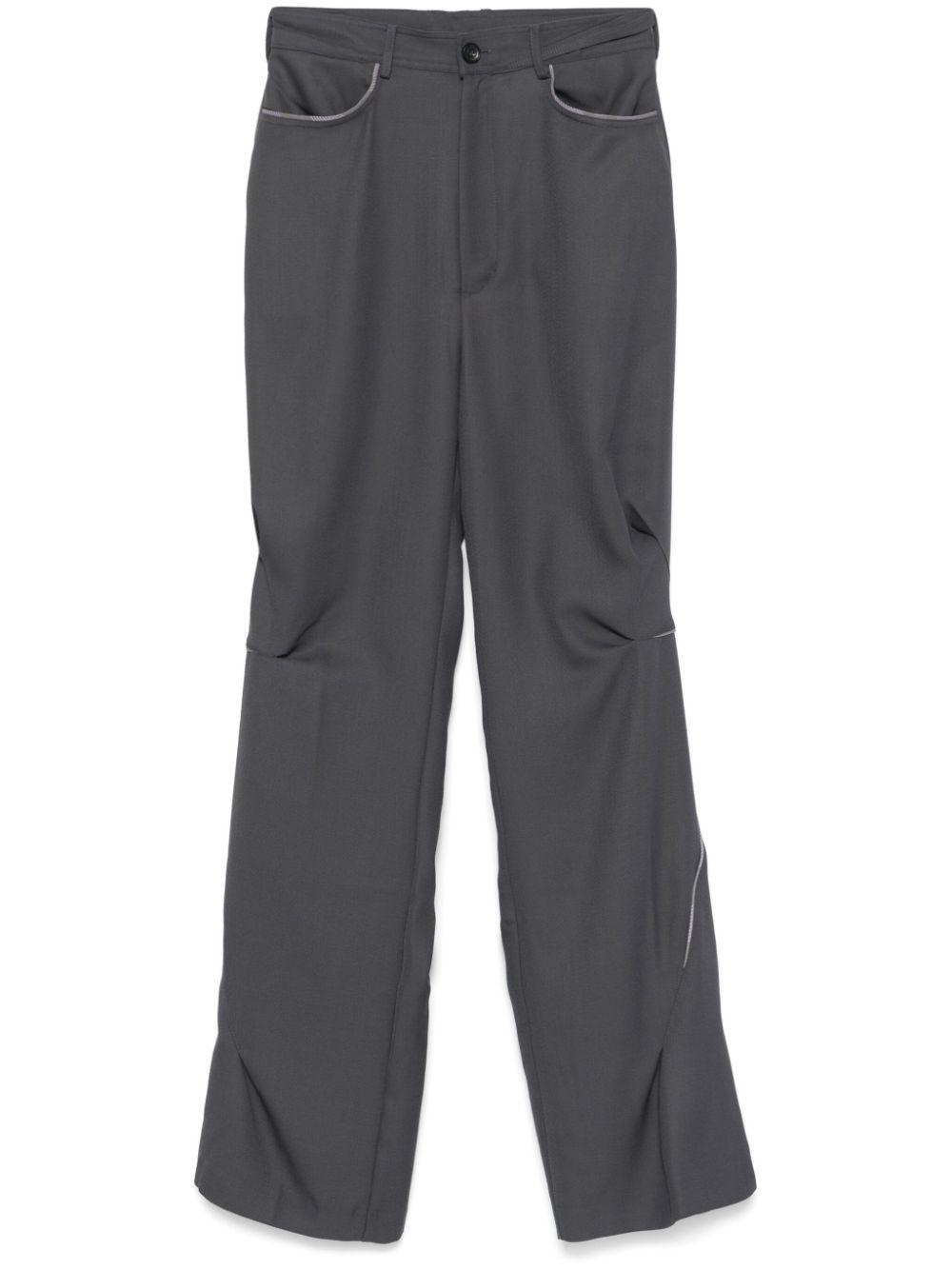 Gathered Straight Trousers