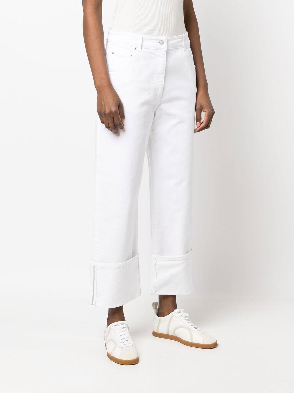 cropped straigh-leg trousers