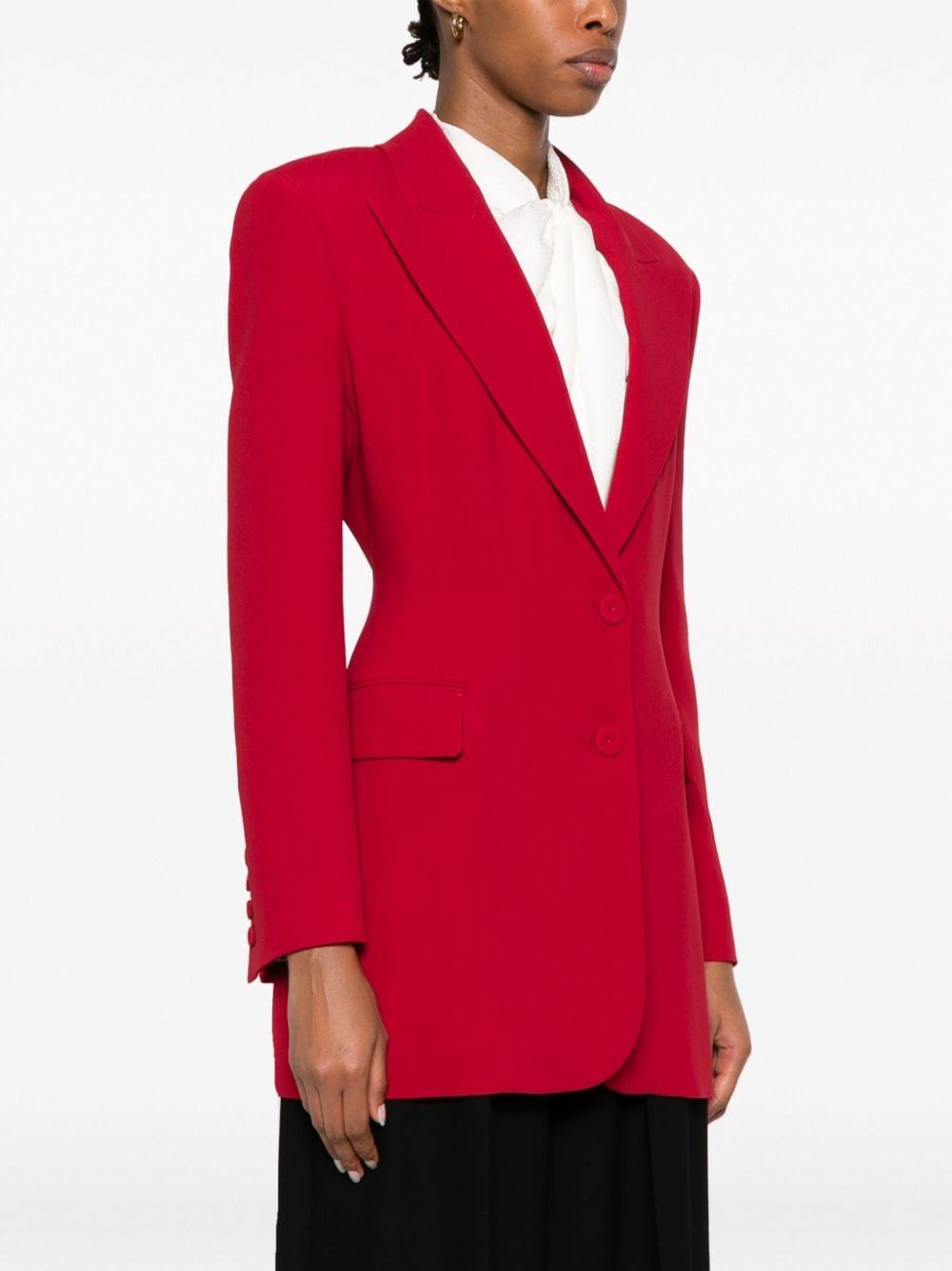 single-breasted peak-lapels blazer