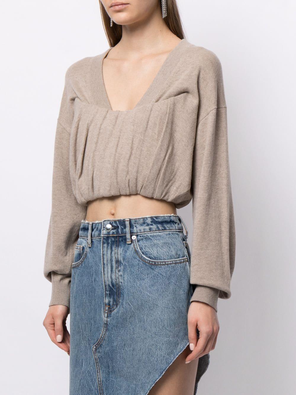 draped cropped jumper