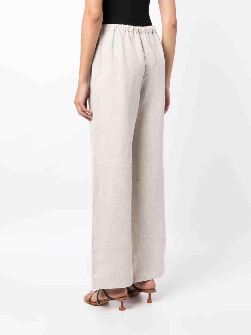 Olina straight-leg linen trousers