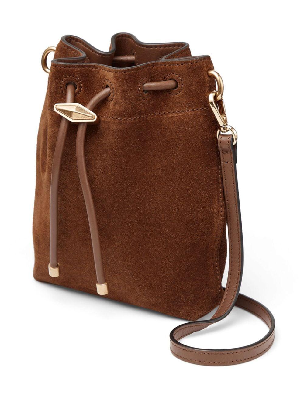 Cinch Mini suede top-handle bucket bag