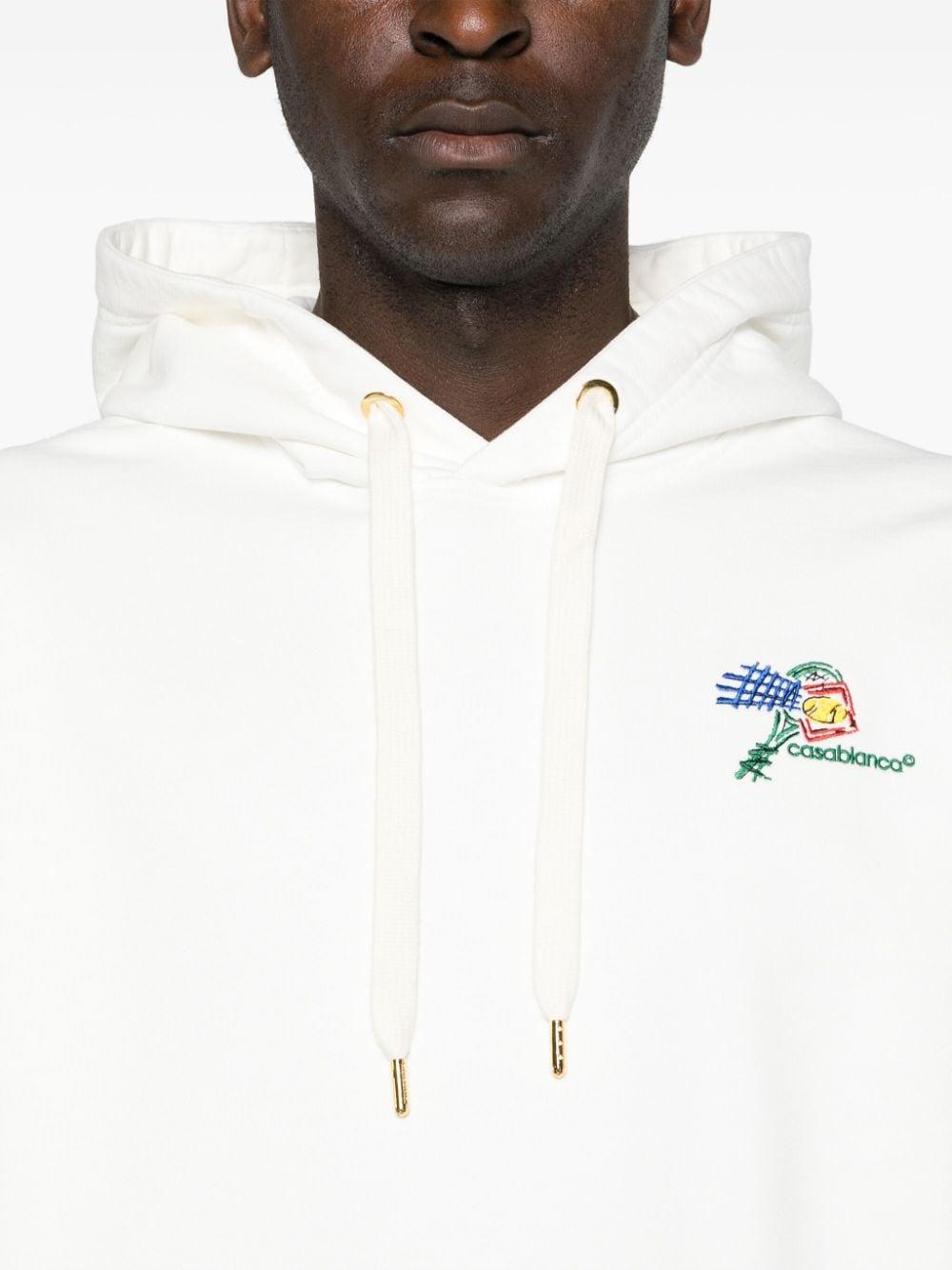 Croquis De Tennis logo-embroidered hoodie