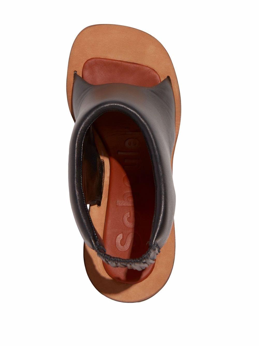 Ledge sculpted-heel slide sandals