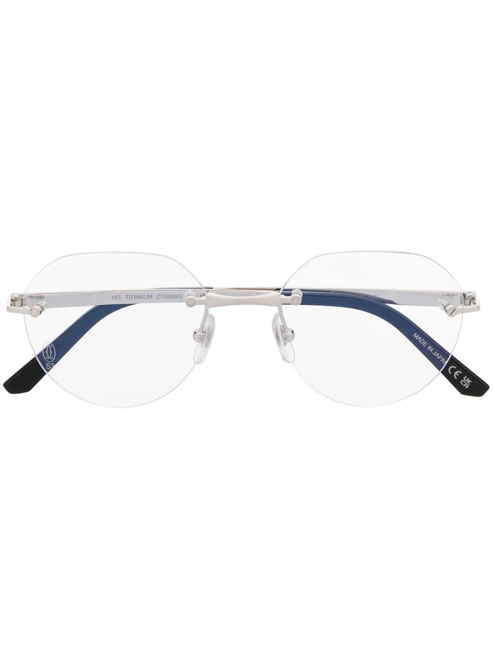 frameless two-tone glasses