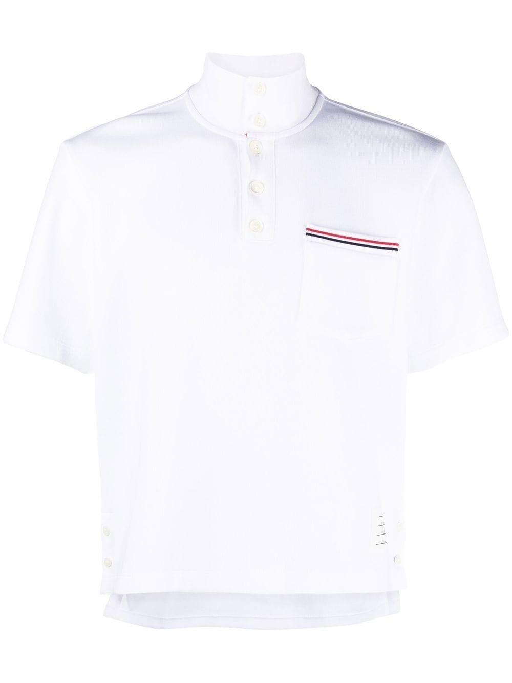 RWB-stripe cotton polo shirt