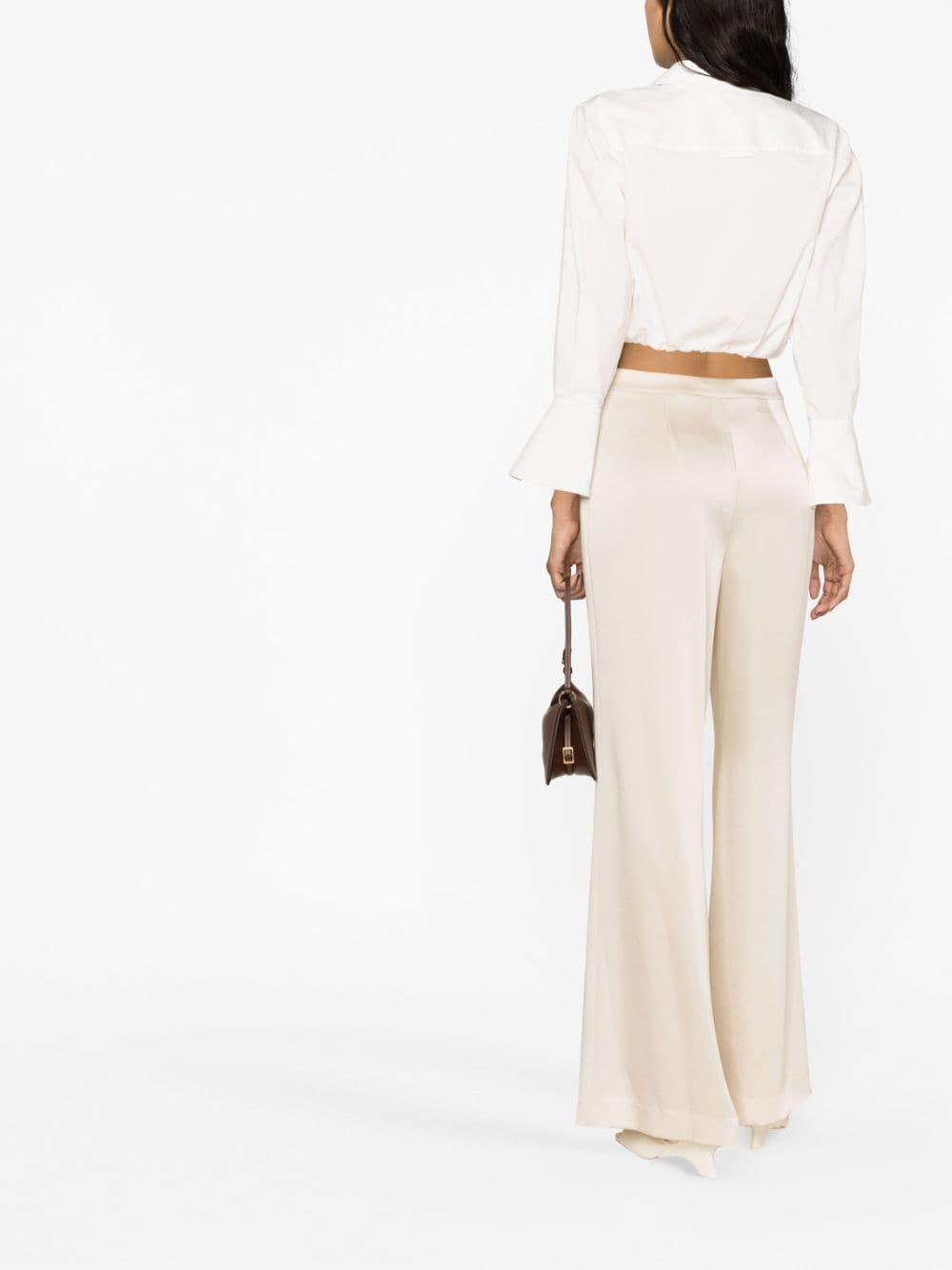 high-rise wide-leg trousers