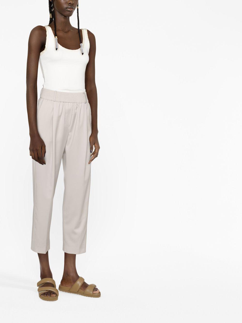 high-waist cropped trousers 