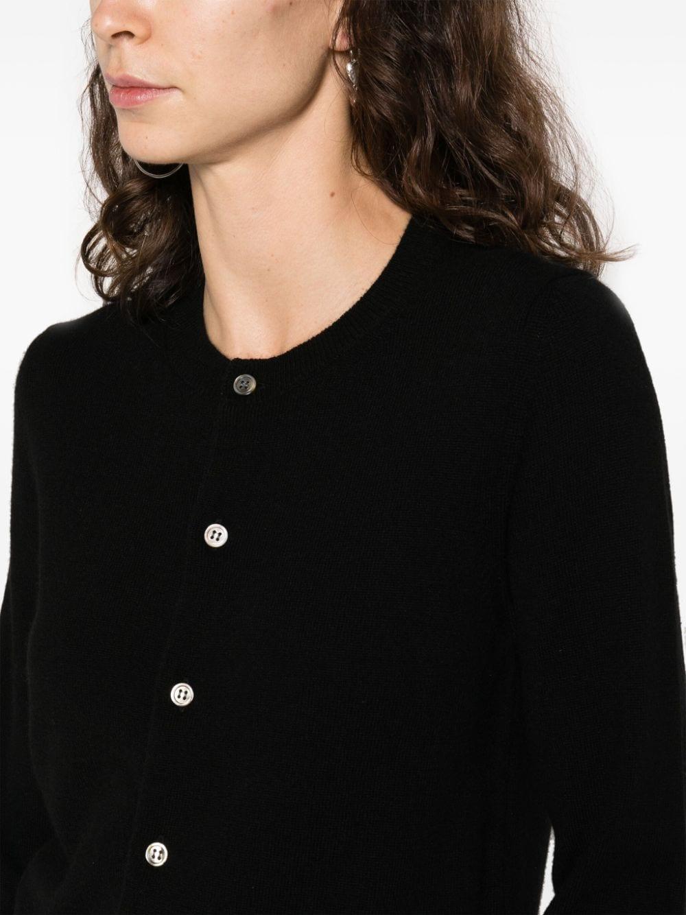 round-neck cashmere cardigan