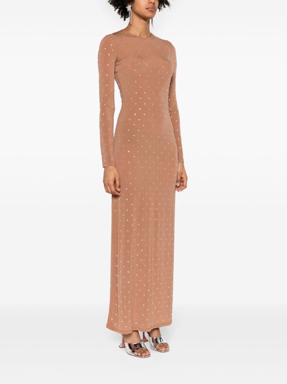 crystal-embellished maxi dress