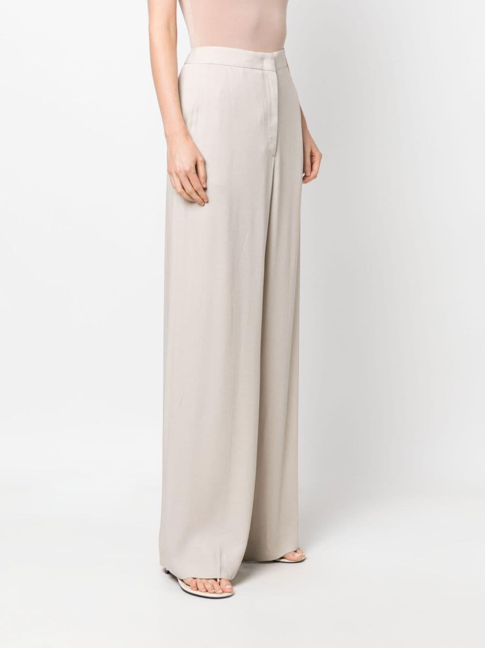 high-waisted wide-leg trousers