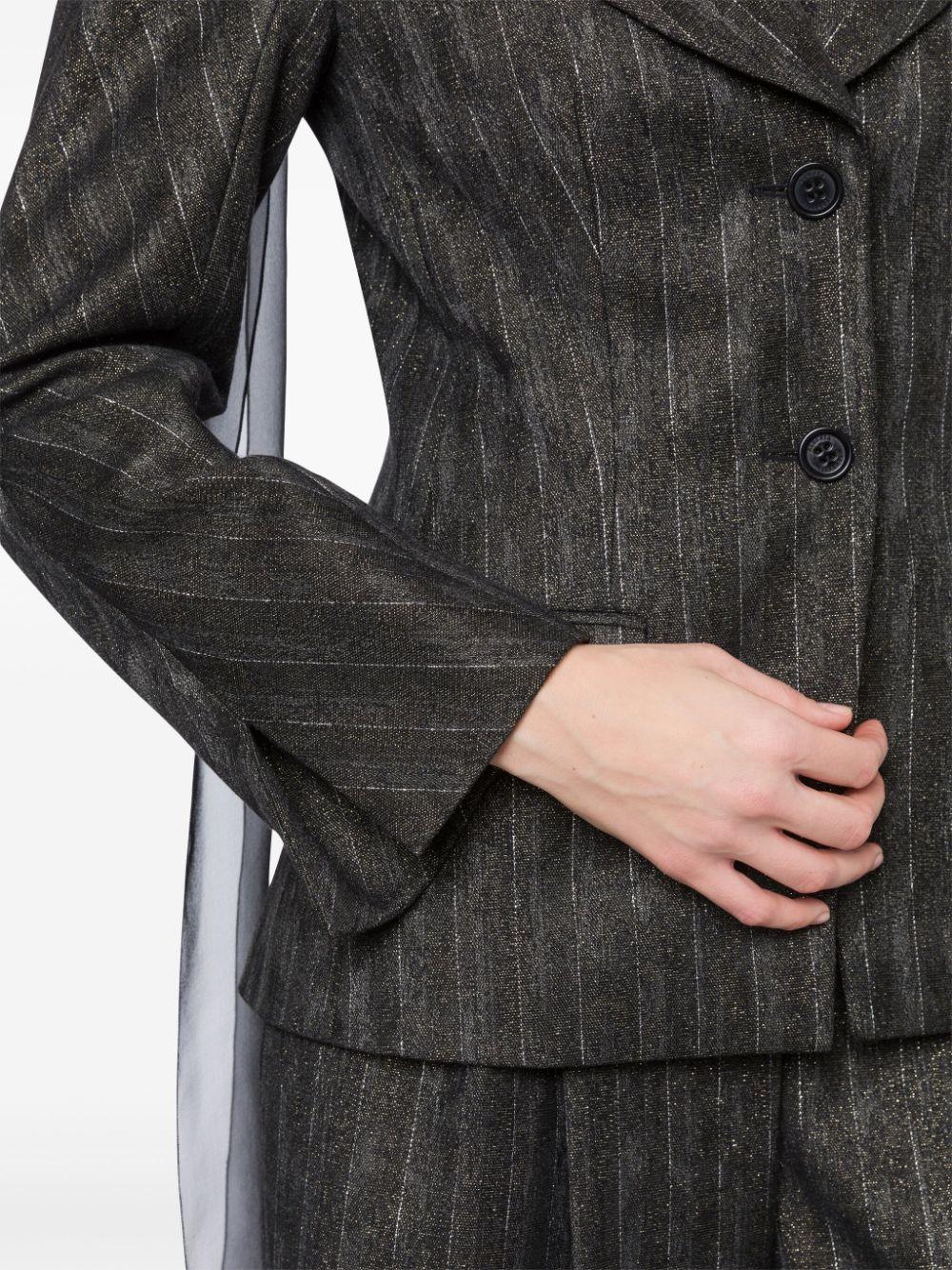 pinstriped single-breasted blazer 