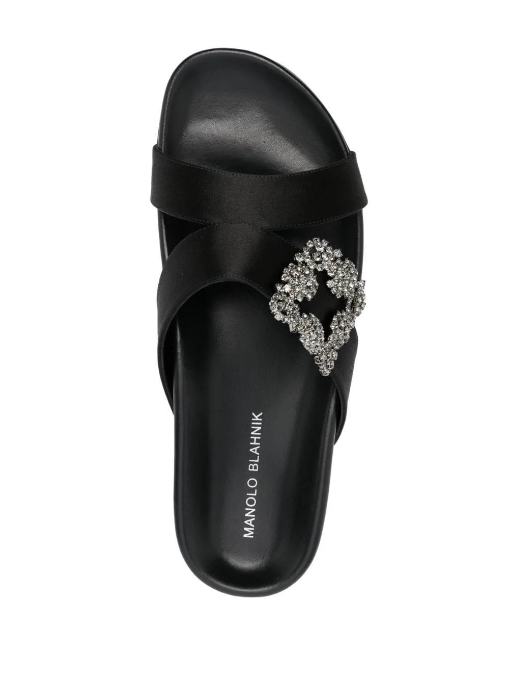 Chilanghi buckled satin slippers 