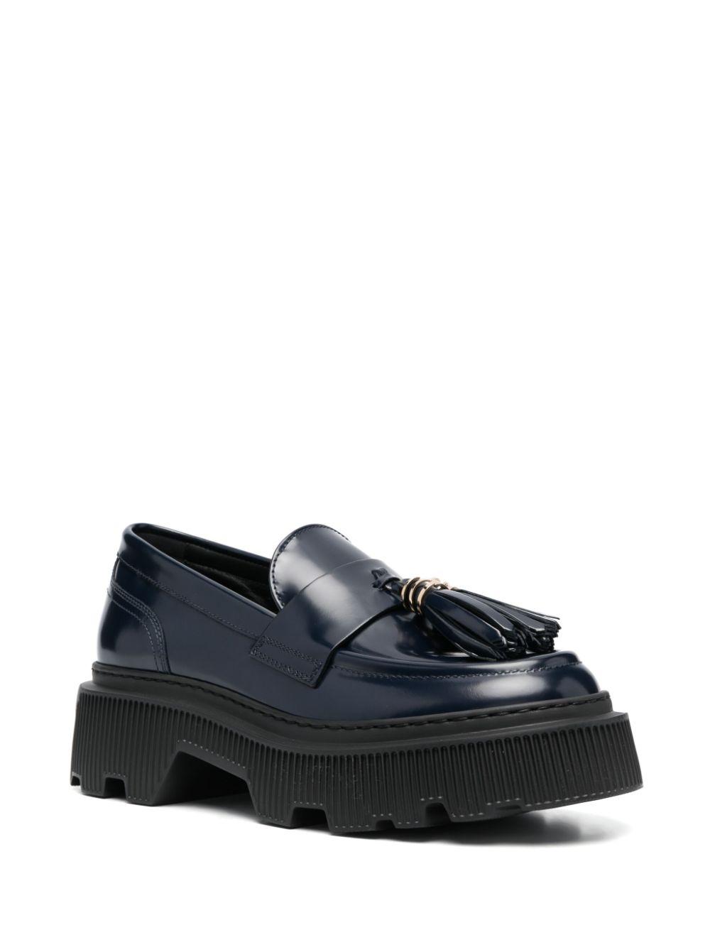 tassel leather loafers