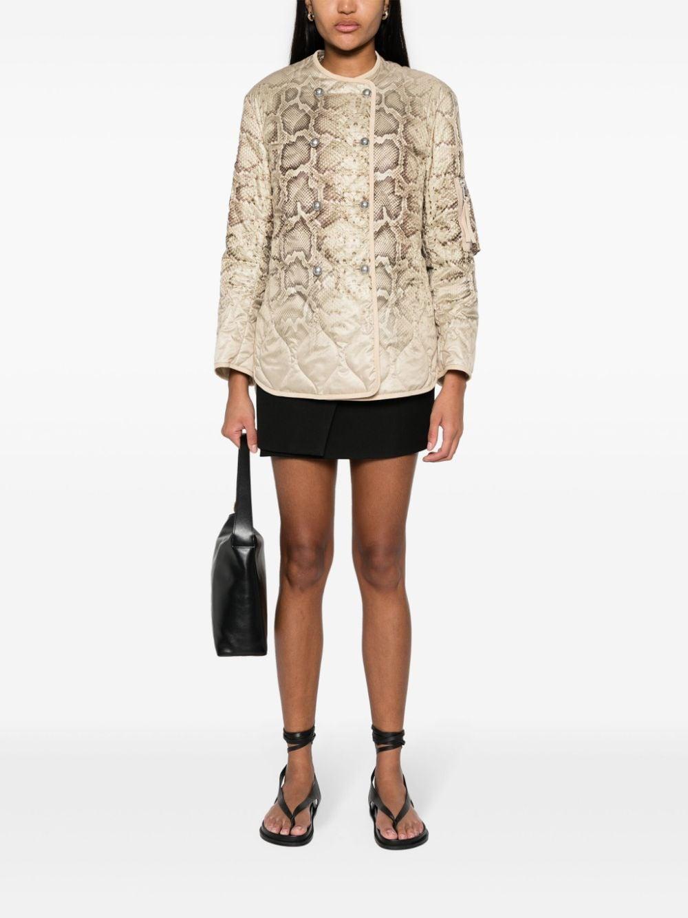 snakeskin-print jacket