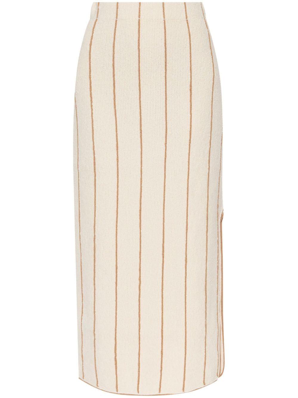 Hercula striped midi skirt