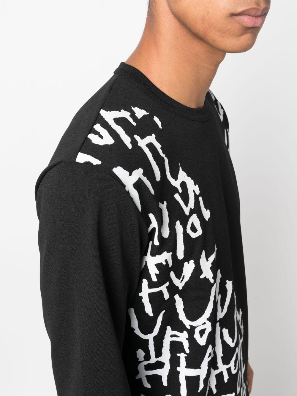 script-print long-sleeved jumper