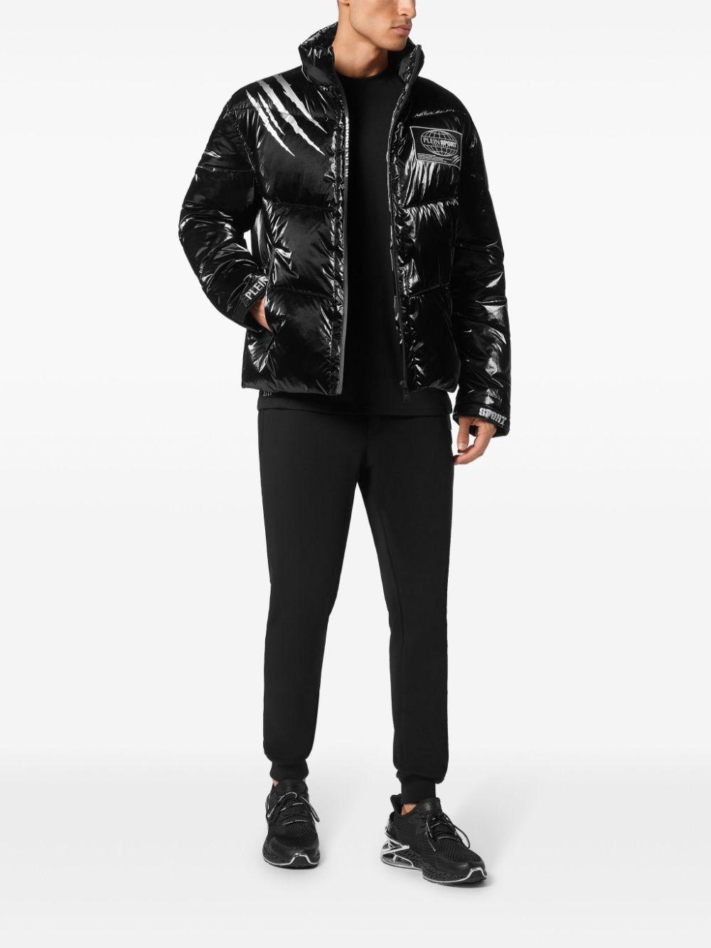 crease-effect puffer jacket