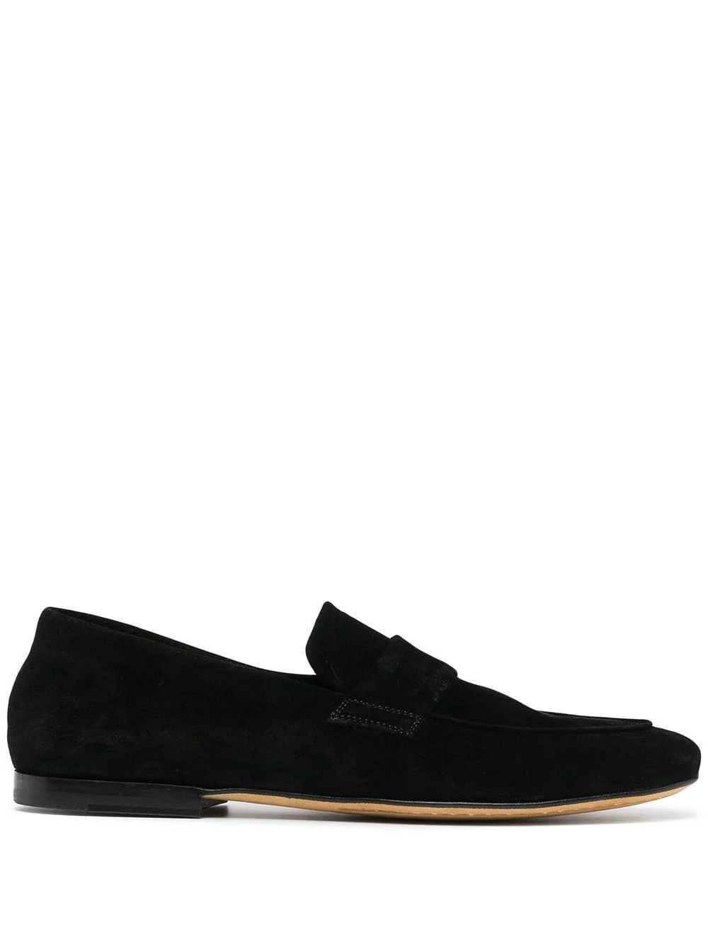 suede penny loafers