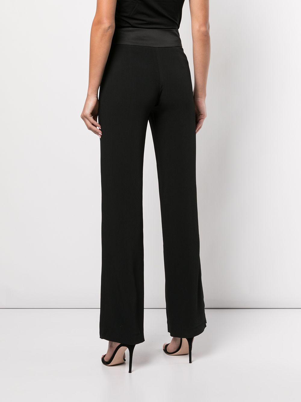 Crepe straight-leg trousers