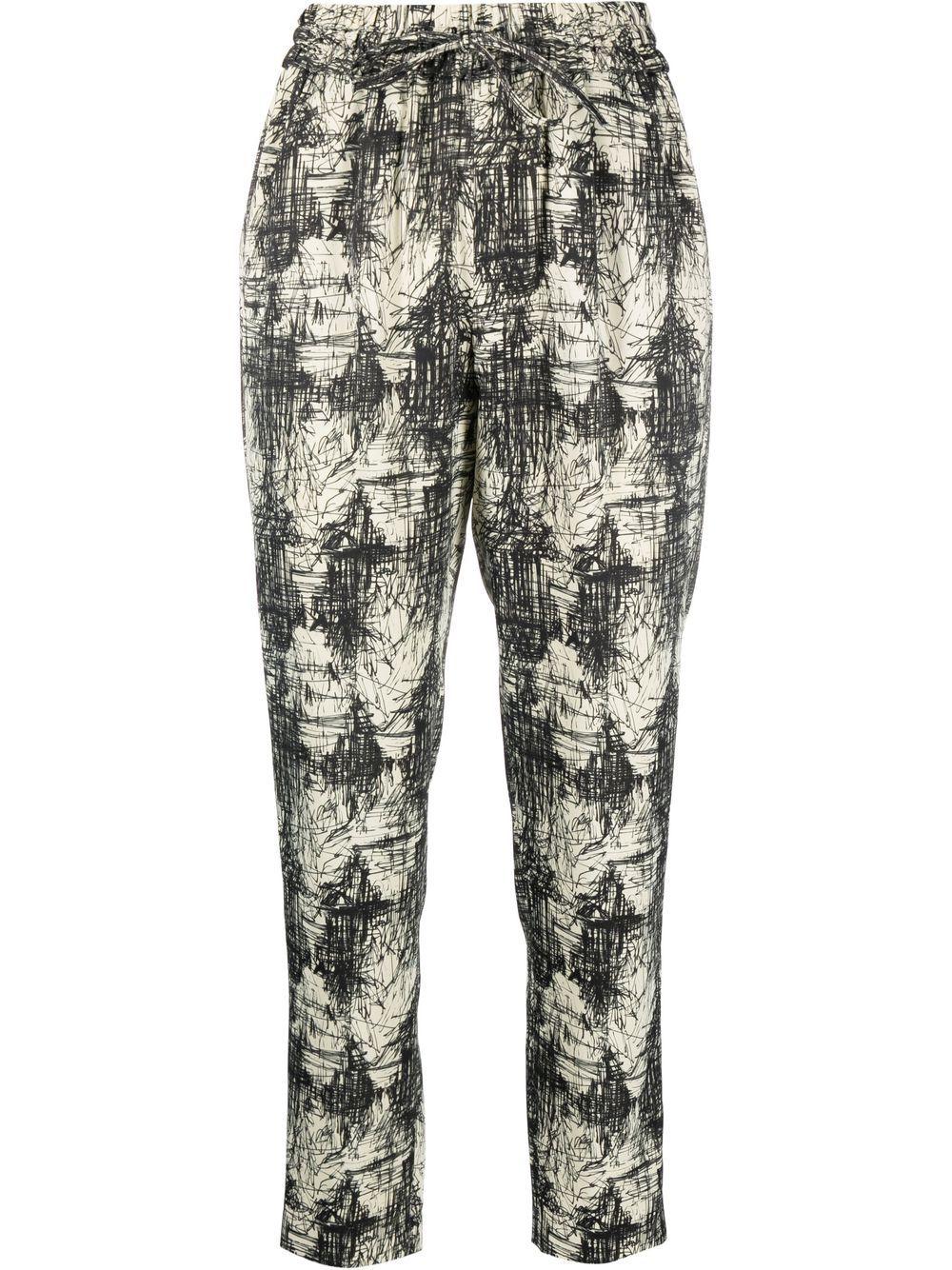 graphic-print cropped trousers