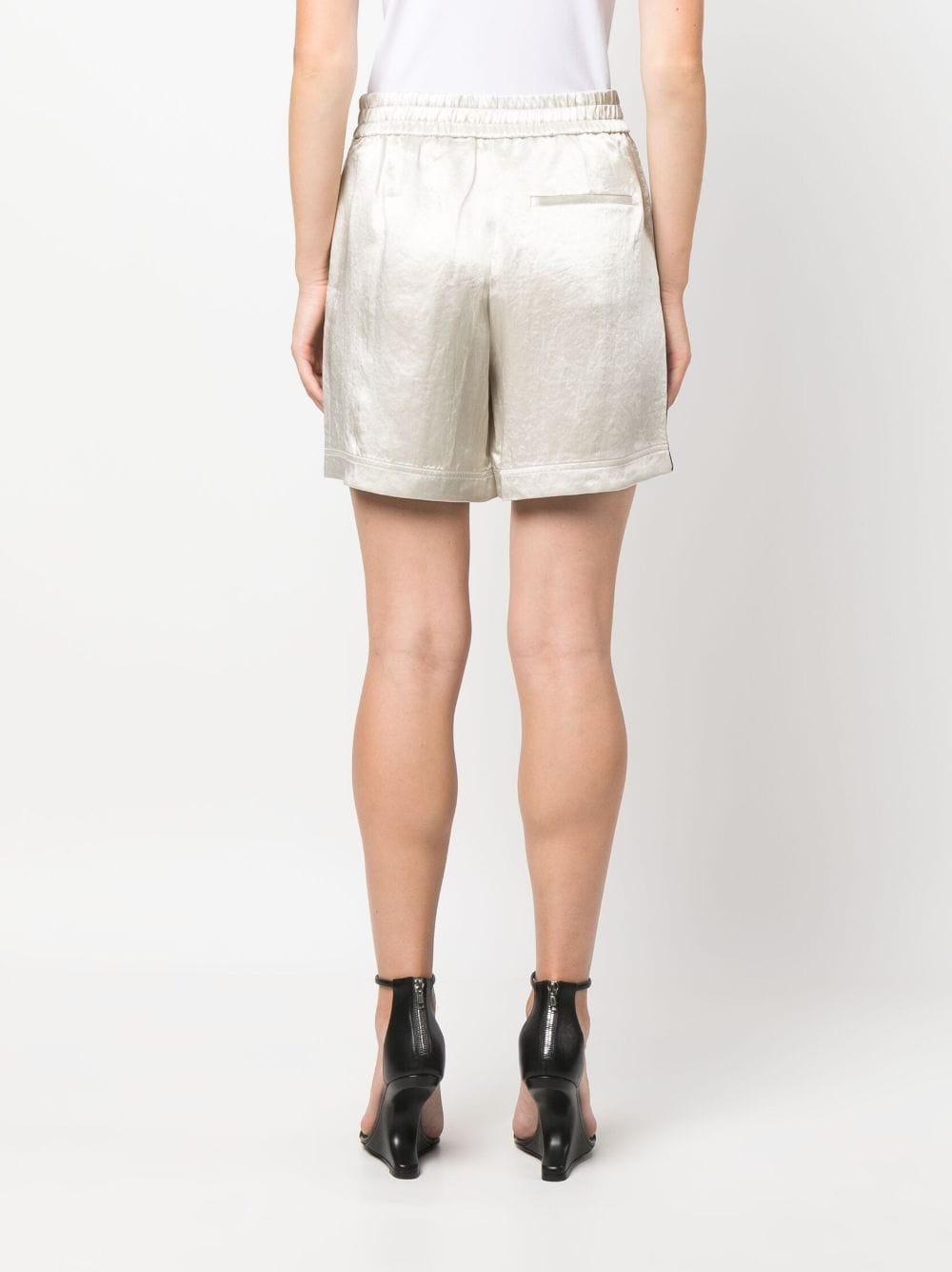 satin-finish cotton shorts 