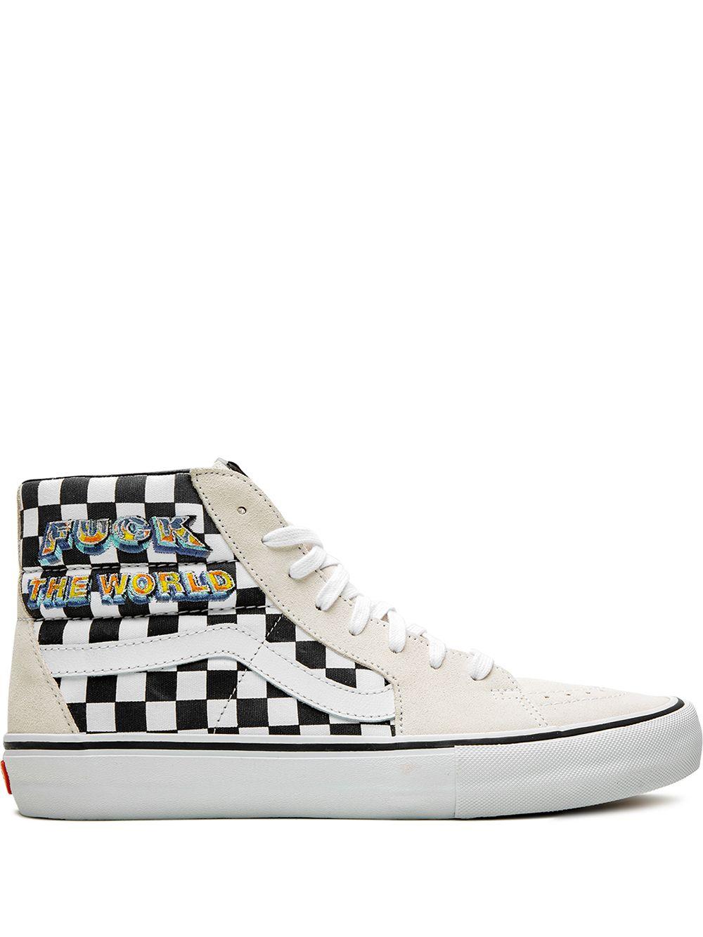 x Supreme Sk8-Hi Pro "F*ck The World - Checkerboard" sneakers