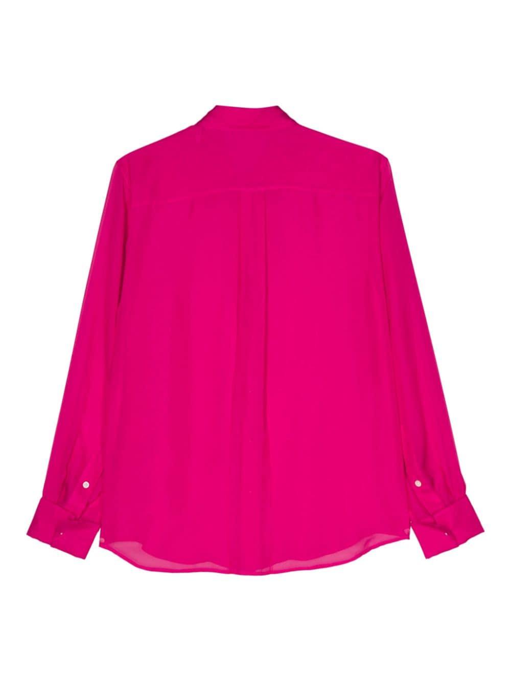 long-sleeve silk shirt