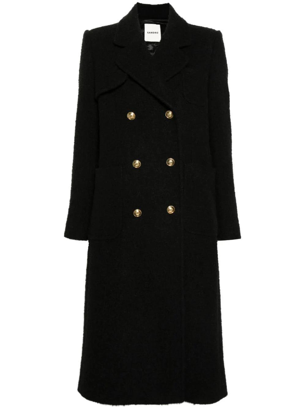 brushed-effect trench coat