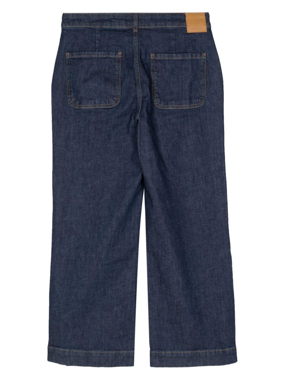 cropped straight-leg jeans