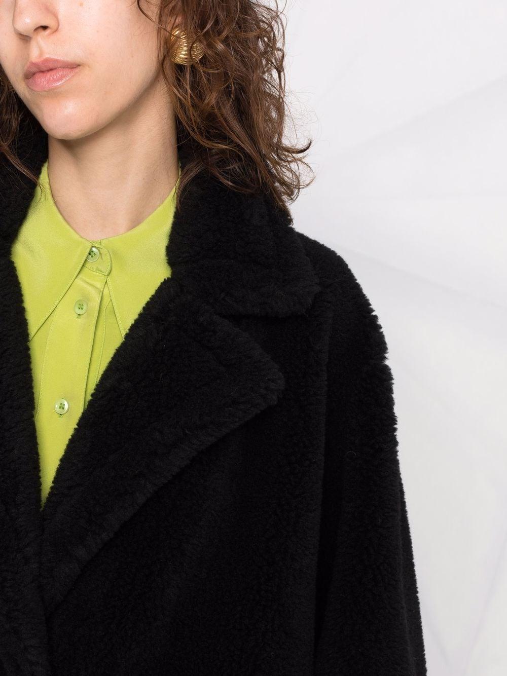 Maria textured single-breasted coat