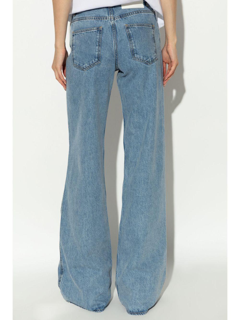 wide-leg mid-rise jeans