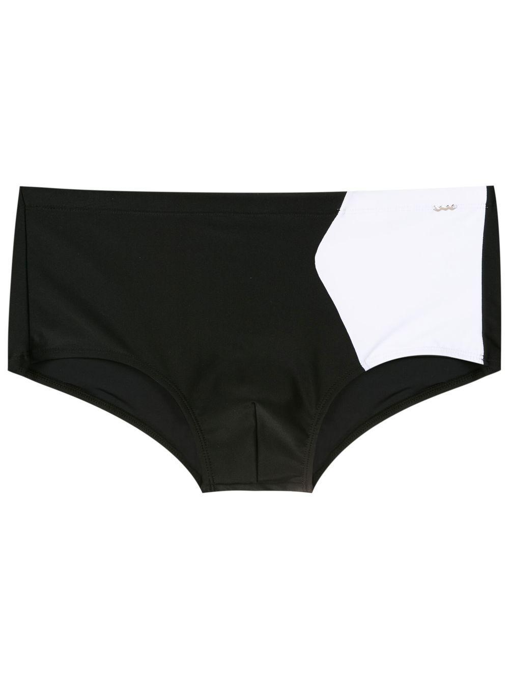 two-tone slip-on swim shorts 