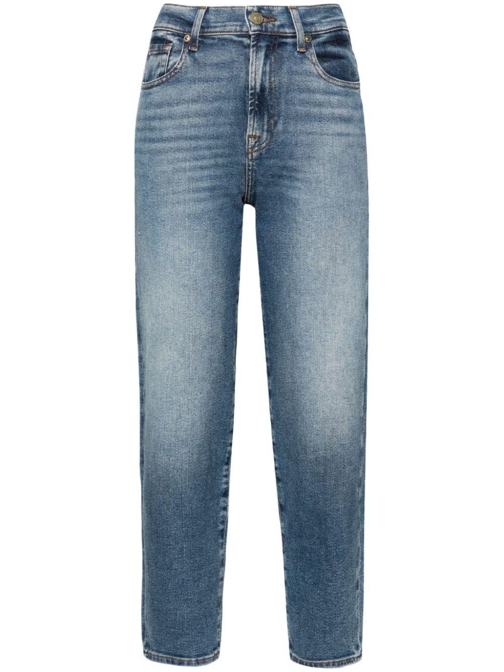 Malia high-rise cropped jeans