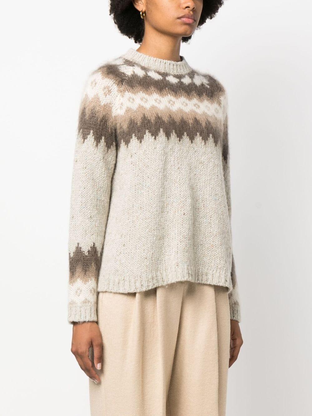 fair isle-knit crew-neck jumper