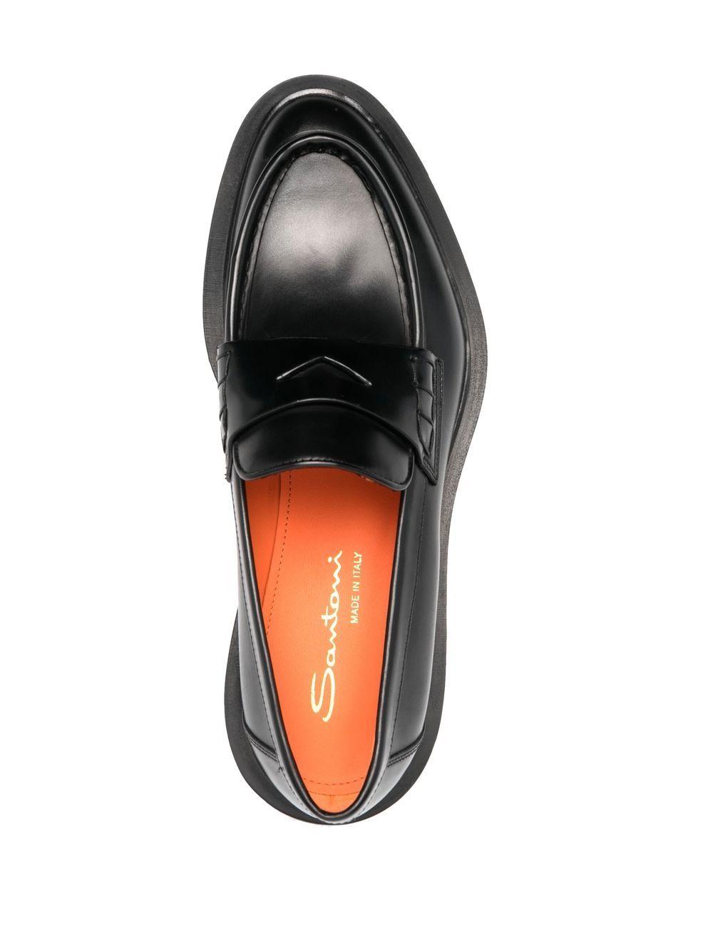 ridged-rubber sole loafers