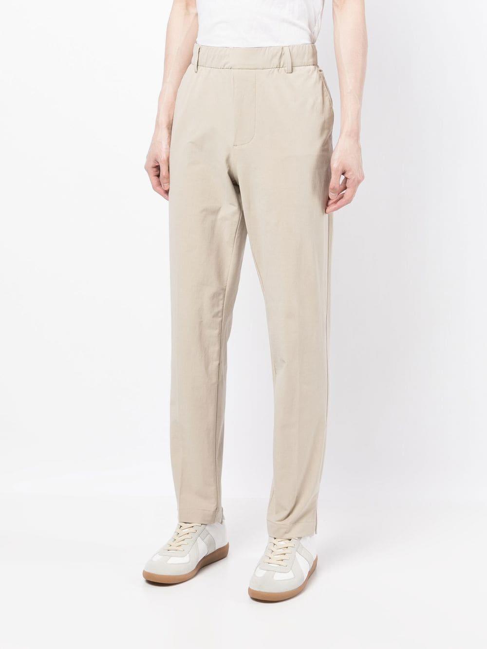 high-rise straight-leg trousers