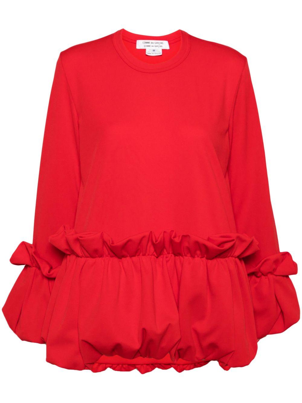 ruffled T-shirt