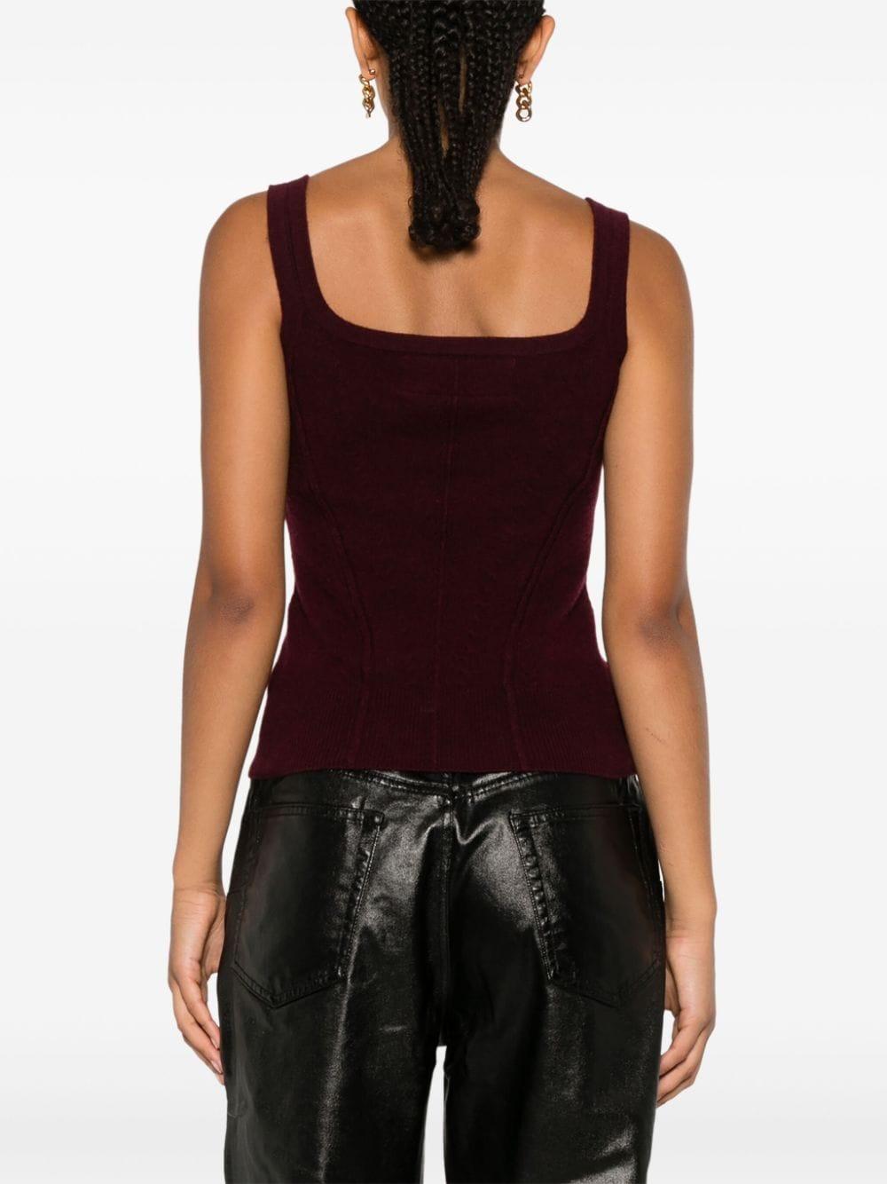 ribbed-knit tank top