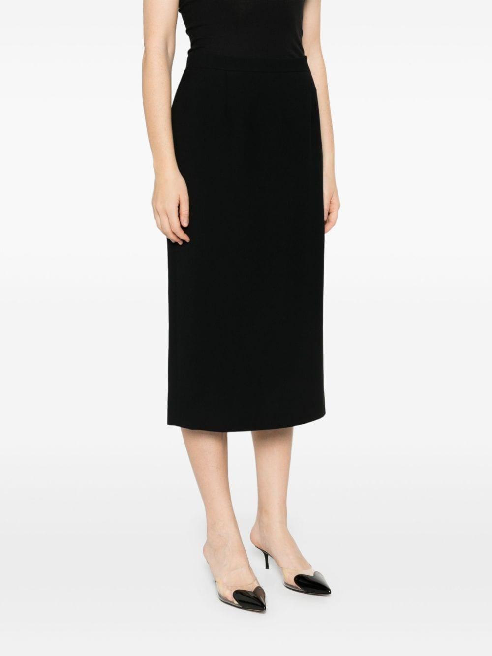 virgin wool midi skirt