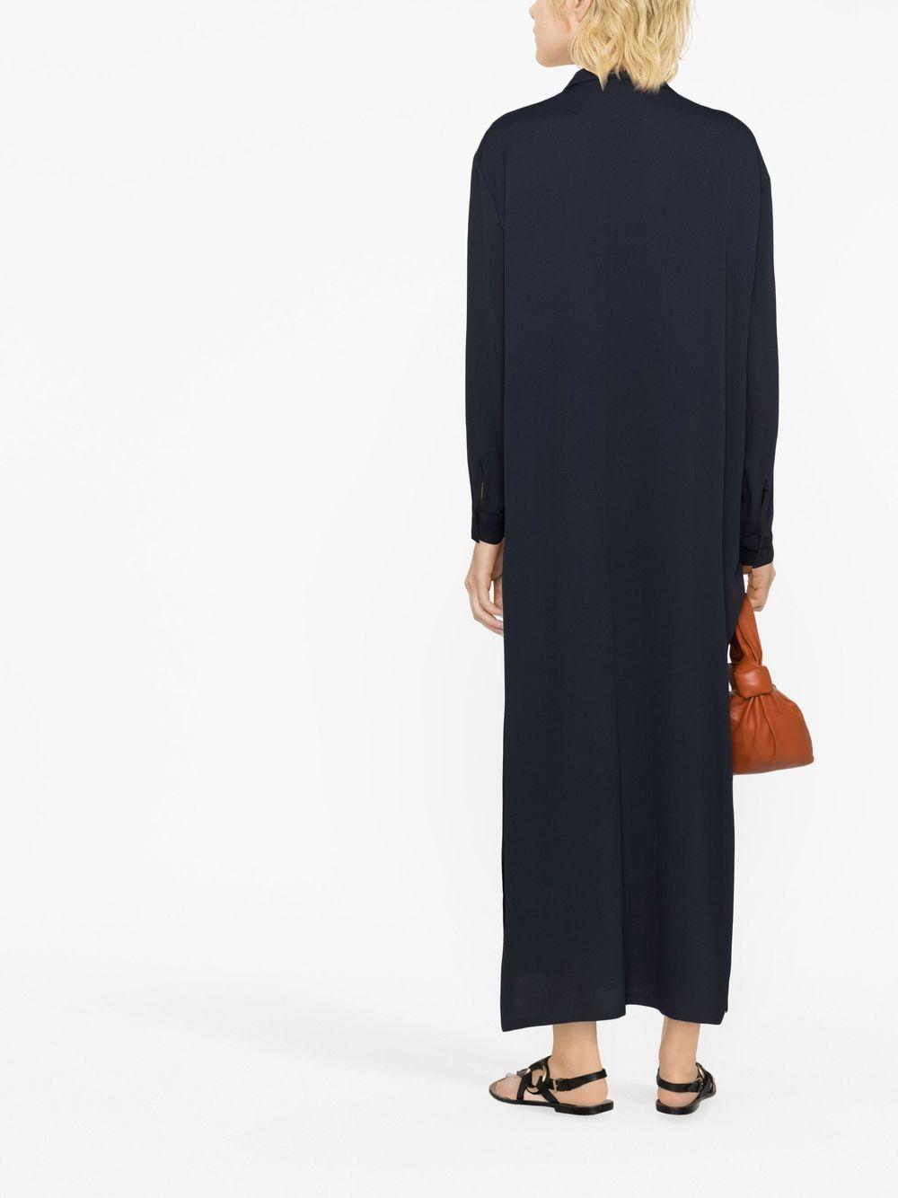 long-sleeved maxi shirtdress