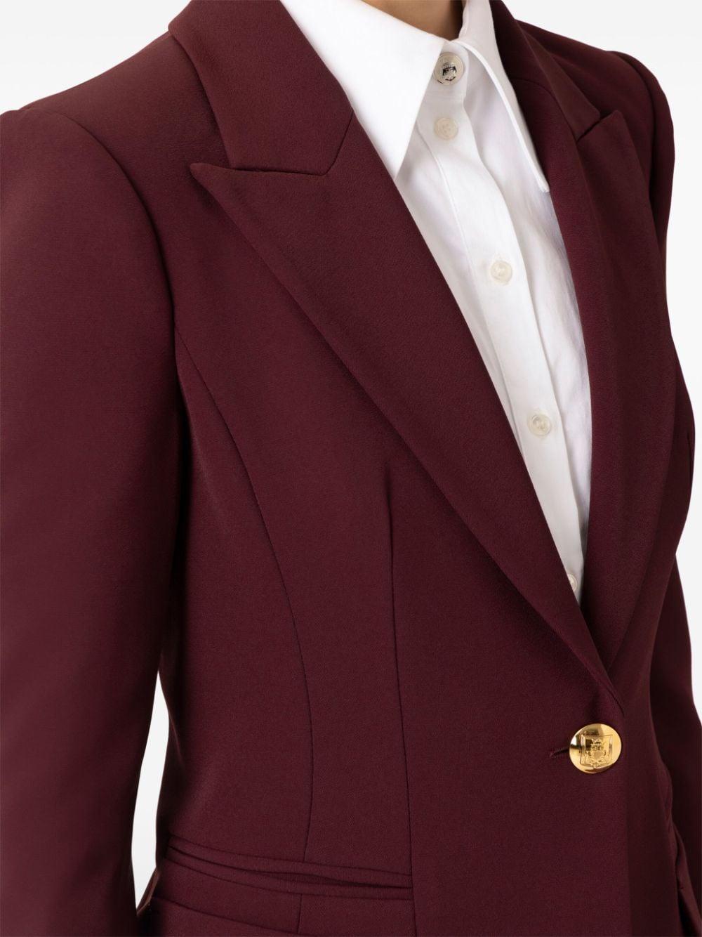 peak-lapel crepe blazer