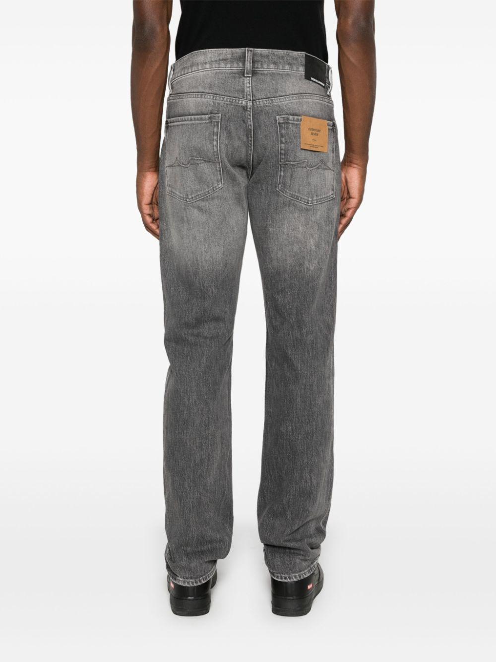 Check Off mid-rise straight-leg jeans