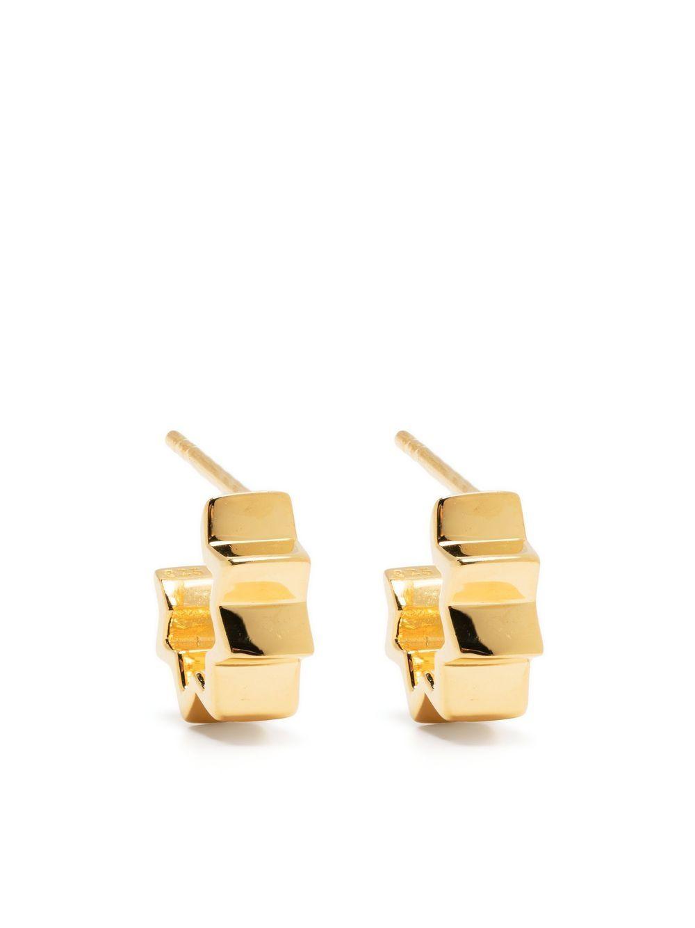 Celestial star gold-plated earrings