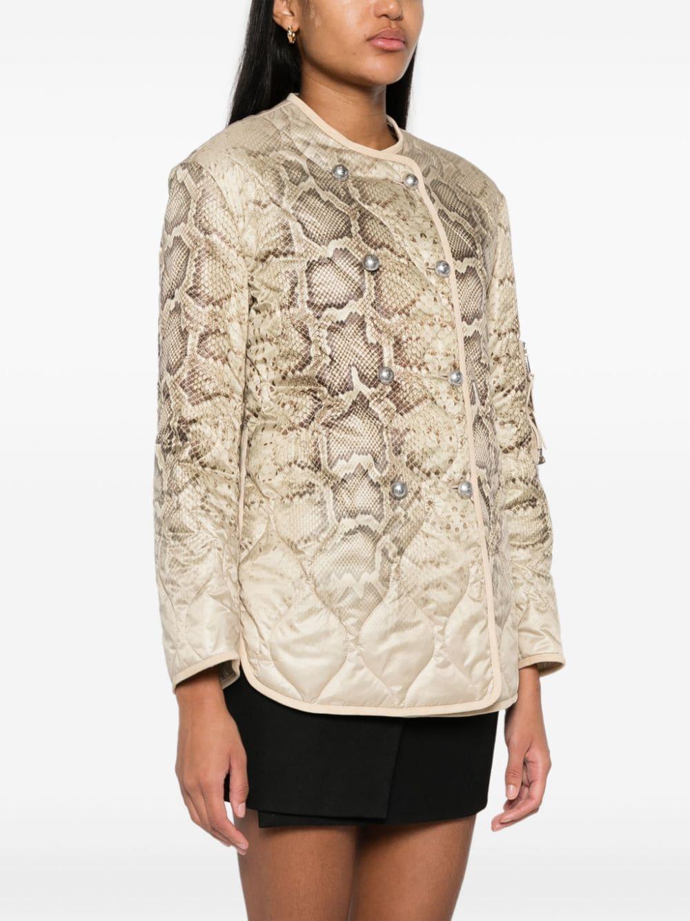 snakeskin-print jacket