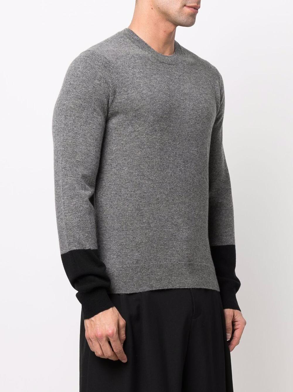 two-tone wool jumper