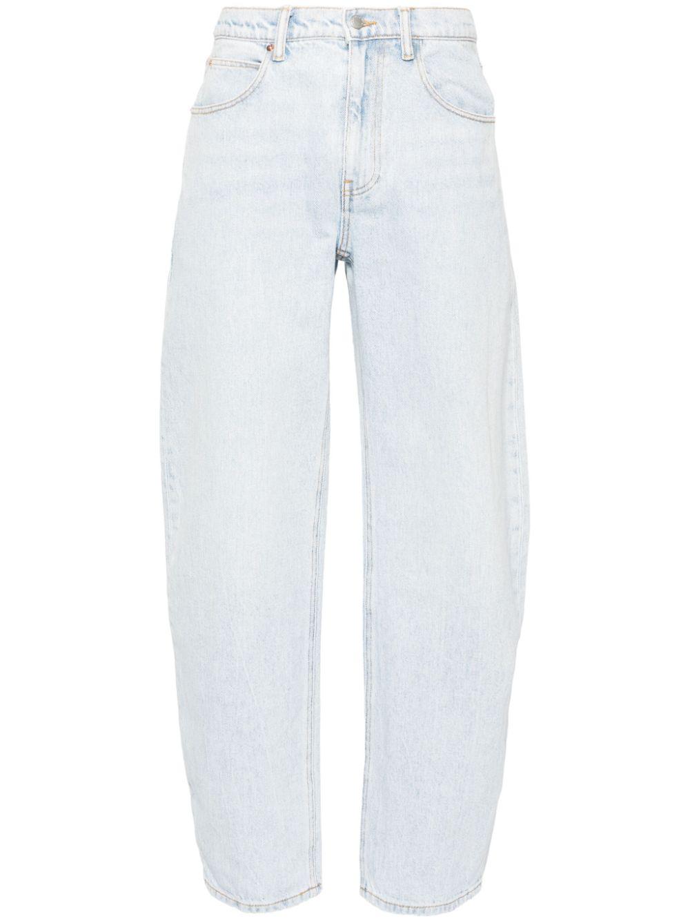 high-rise tapered jeans 