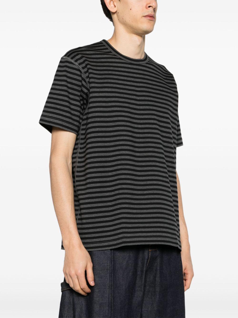 Black Striped Crew-Neck T-shirt