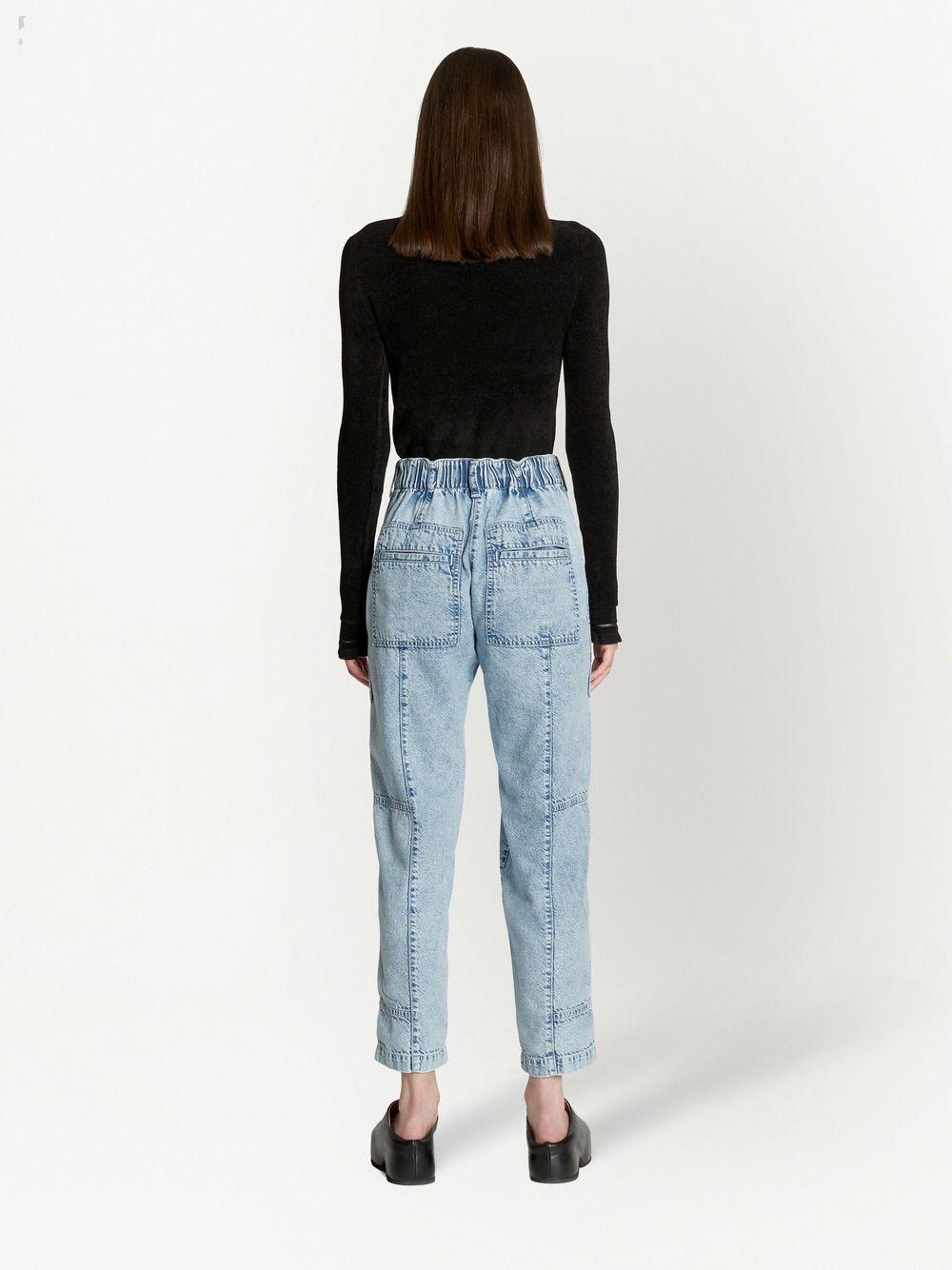 high-rise straight-leg jeans